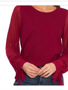 Cece burgundy top size large